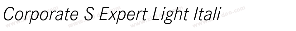 Corporate S Expert Light Italic OsF字体转换